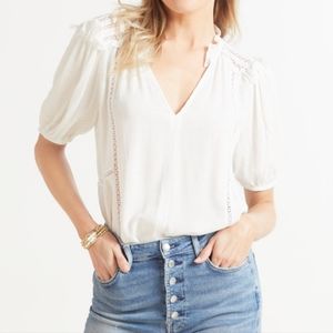 Evereve Roan & Ryan Cora Crochet Top NWT